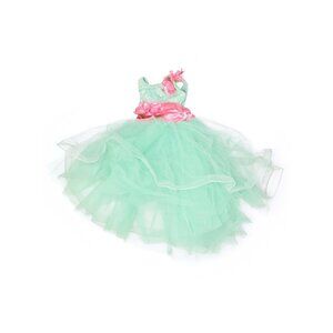 Girl Weissman Frère Jacques 9588 Green Pink Ballet Dance Costume Size XSC 4/5